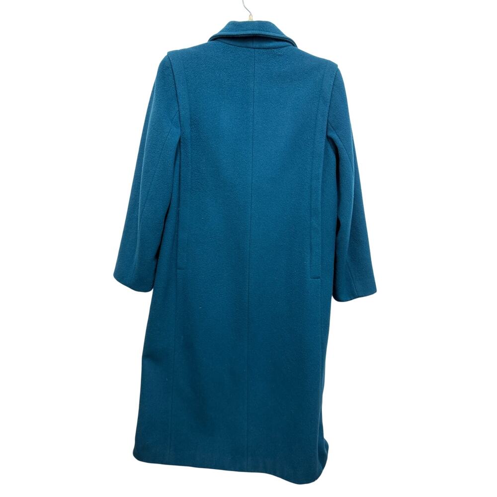 VTG Forecaster of BOSTON Women's SZ 8 Wool Teal Boot Length Coat Union USA Made - Picture 4 of 6